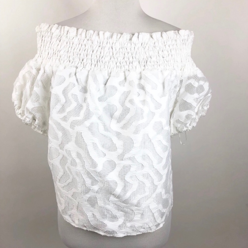 Zac Posen Off Shoulder Blouse white XL